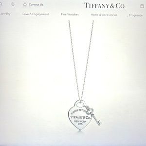 Return to Tiffany. Heart tag with key pendant